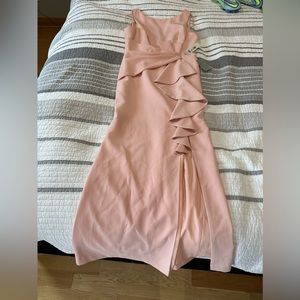 NWT ELIZA J RUFFLE FRONT GOWN IN PINK SIZE 12